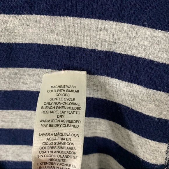 Chicos Zenergy Tunic 3/4 Sleeve Blue Stripe Knit tee 2/$35 - Picture 8 of 8